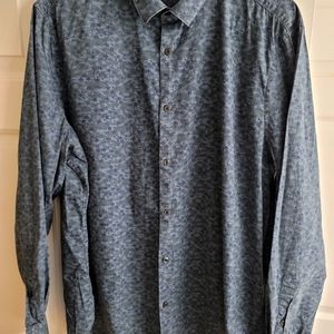 Perry Ellis flowery cotton xxl dress shirt